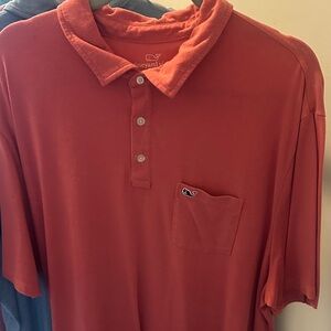 Vineyard Vines Men's Polo in Deep Red